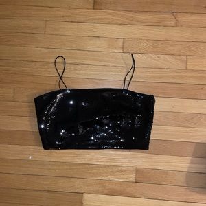 H&M sparkly crop top